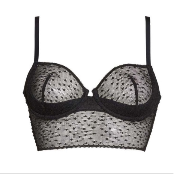 Custom Made Rhinestone Embellished Lace Underwire Longline Bra Size 32C - Picture 17 of 17